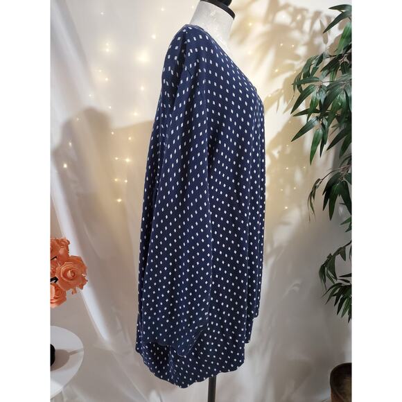 Catherines Diamond Knit Button Cardigan Sweater Womens Plus Size 5X 34/36W Blue - Picture 5 of 8